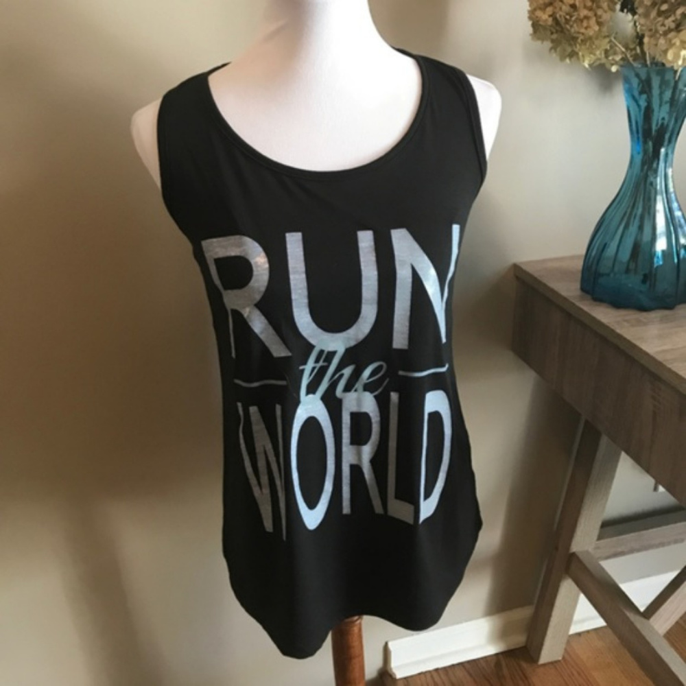 LA Threads "Run the World" Criss Cross Tank size M